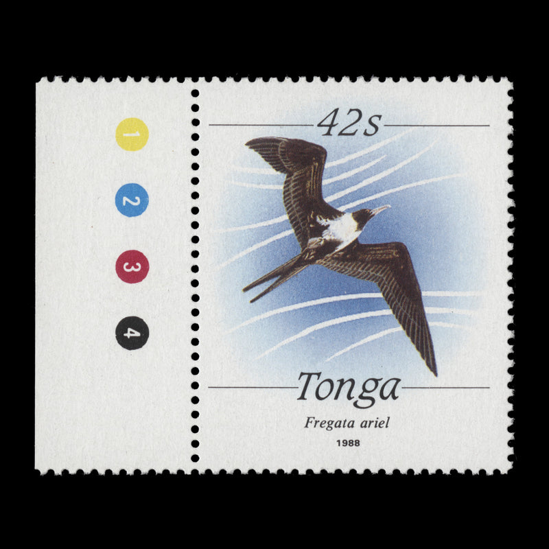 Tonga 1988 (MNH) 42s Lesser Frigate Bird plate single, type II