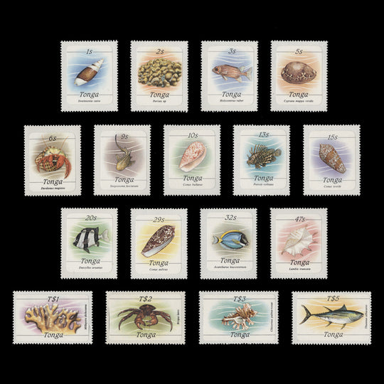Tonga 1984 (MNH) Marine Life definitives, self-adhesive