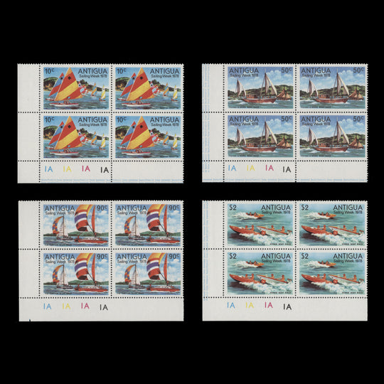 Antigua 1978 (MNH) Sailing Week plate blocks