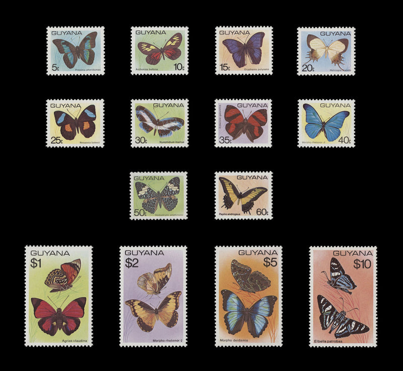 Guyana 1978-80 (MNH) Butterflies Definitives