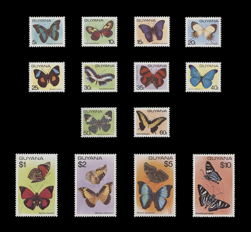 Guyana 1978-80 (MNH) Butterflies Definitives