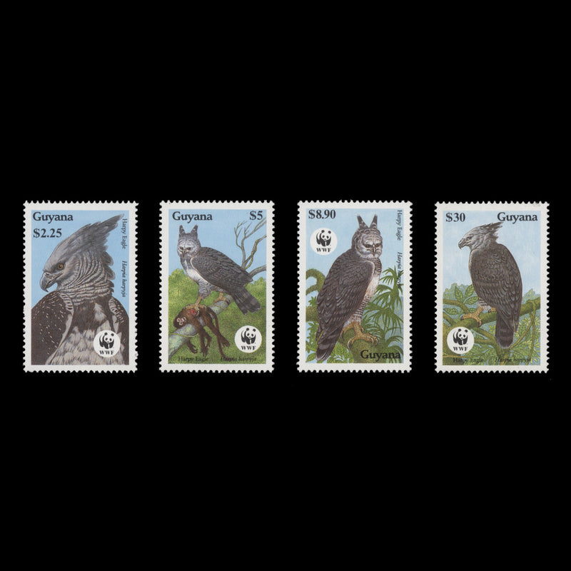 Guyana 1990 (MNH) Endangered Species, Harpy Eagle