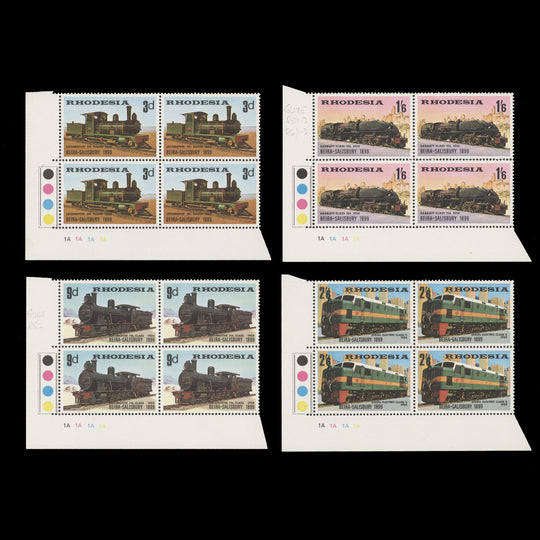 Rhodesia 1969 (MNH) Beira-Salisbury Railway plate blocks