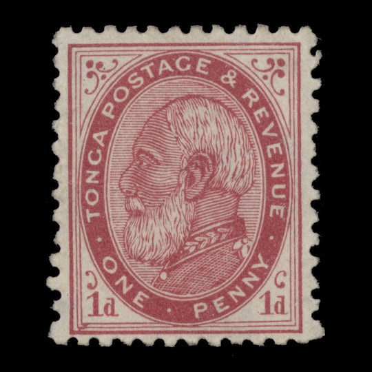 Tonga 1887 (Unused) 1d King George I, carmine, perf 12 x 11½