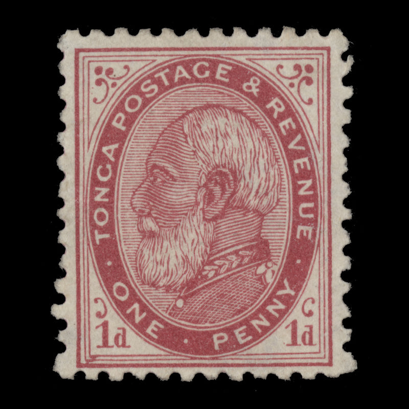 Tonga 1887 (Unused) 1d King George I, carmine, perf 12 x 11½