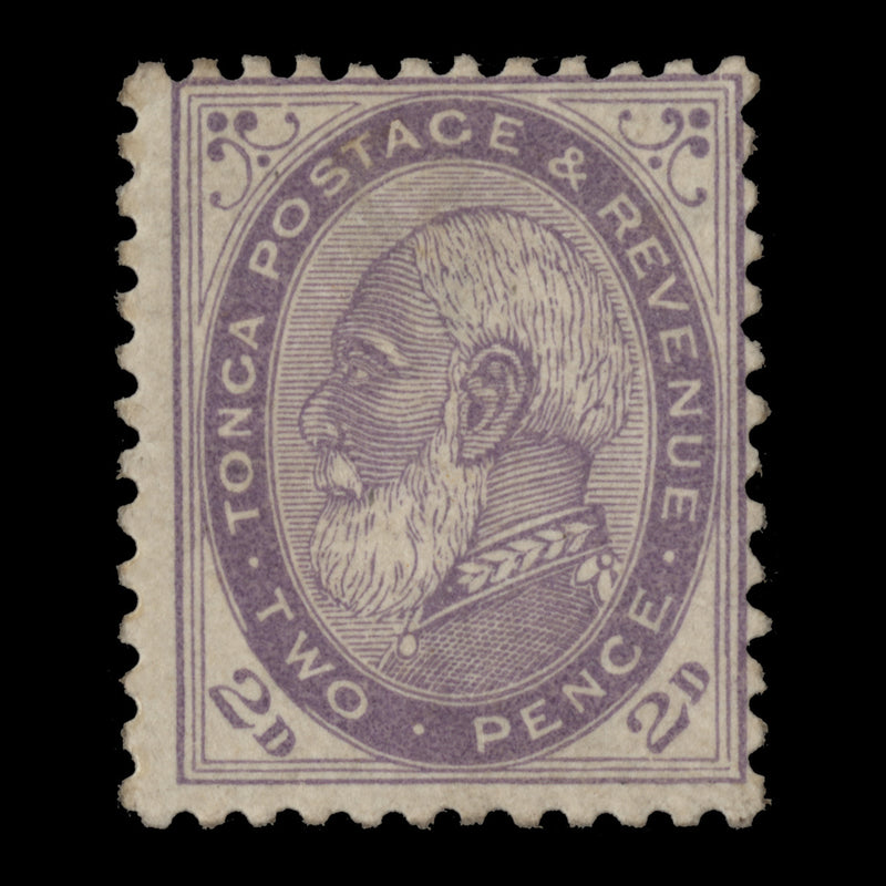 Tonga 1886 (Unused) 2d King George I, bright violet, perf 12½ x 12½