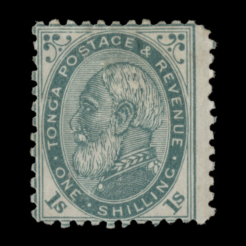 Tonga 1888 (Unused) 1s King George I, deep green, perf 12 x 11½