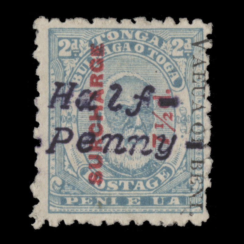 Tonga 1896 (Unused) ½d/7½d/2d King George I, perf 12 x 11