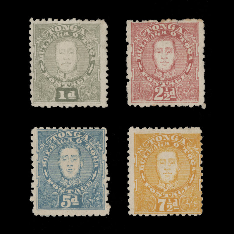 Tonga 1895 (Unused) King George II Definitives, no watermark