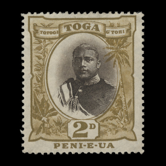 Tonga 1897 (MMH) 2d King George II, type II, sideways watermark