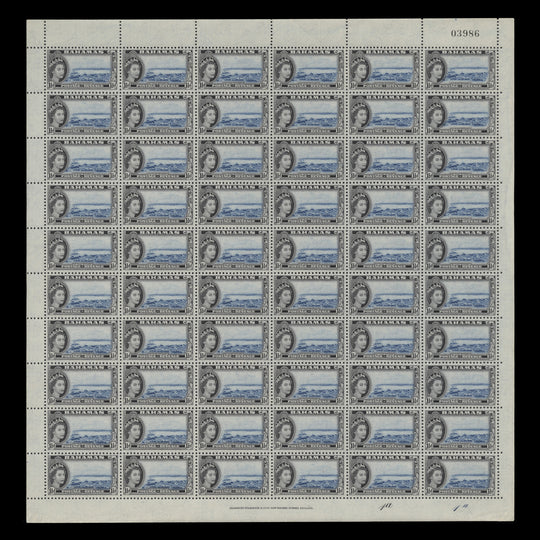 Bahamas 1954 (MNH) 1½d Out Island Settlement plate 1a–1a pane