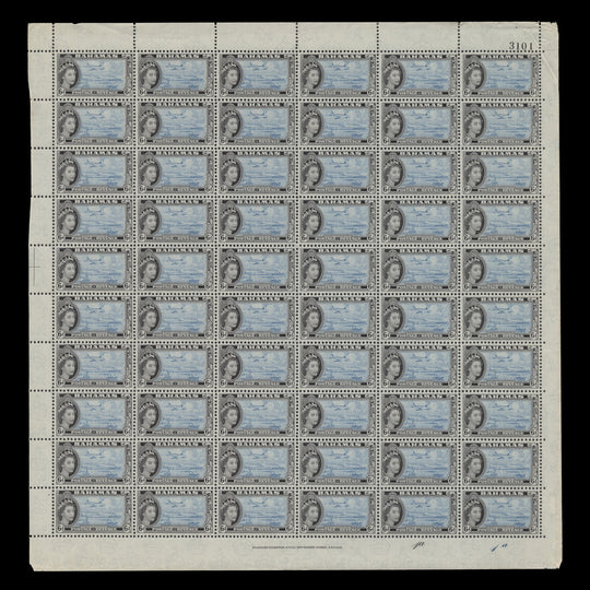 Bahamas 1954 (MNH) 6d Modern Transportation plate 1a–1a pane