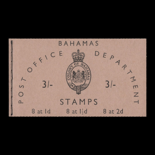 Bahamas 1961 Brown-Purple stitched booklet, contents upright