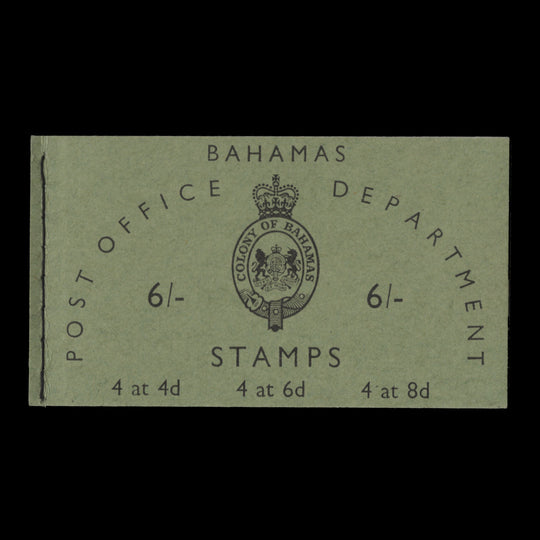 Bahamas 1961 Green stitched booklet, contents upright