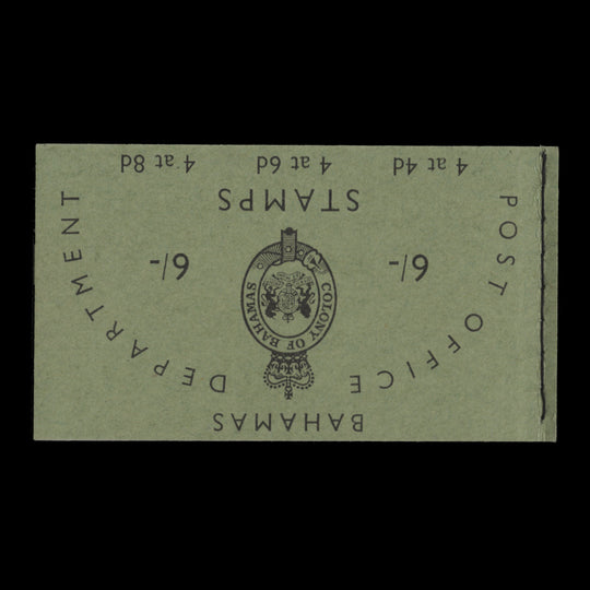 Bahamas 1961 Green stitched booklet, contents inverted