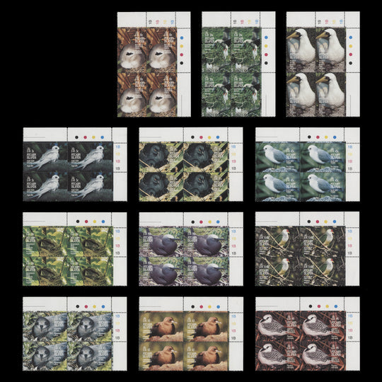 Pitcairn Islands 1995 (MNH) Birds traffic light/plate 1B blocks