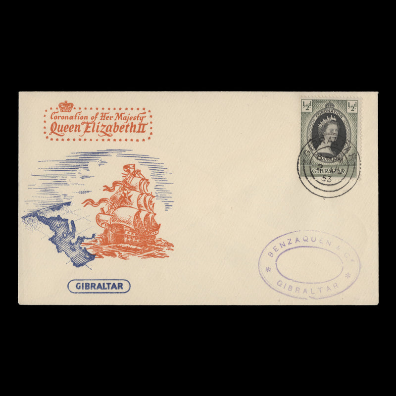 Gibraltar 1953 (FDC) ½d Coronation