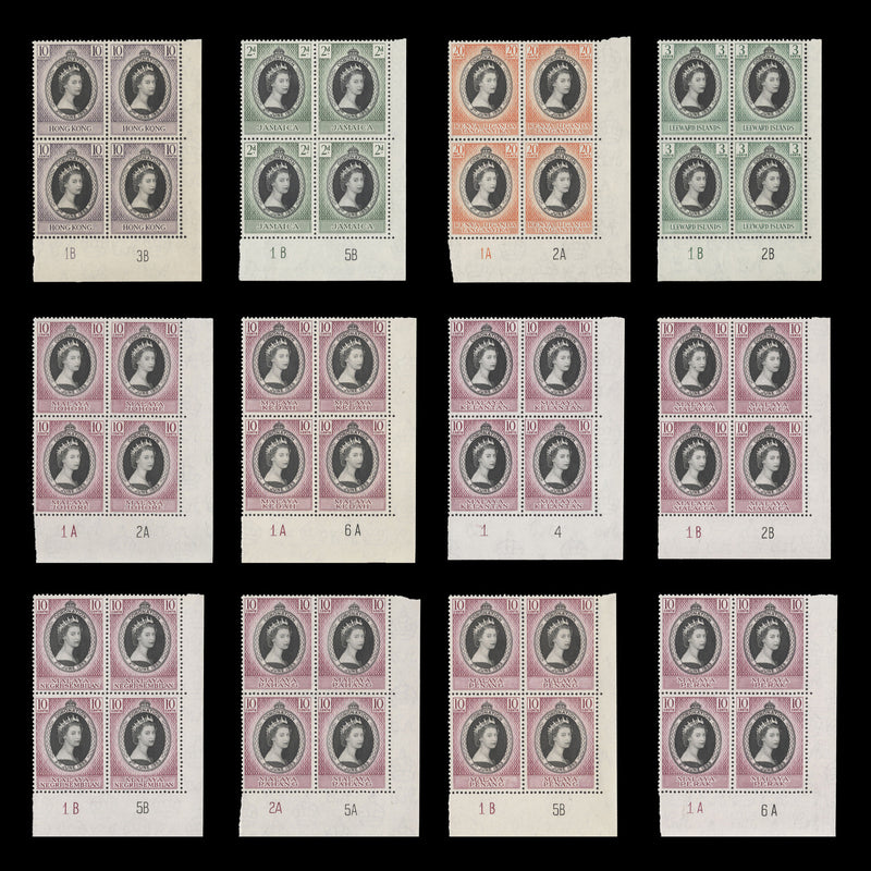 Omnibus 1953 (MLH) Coronation plate block collection