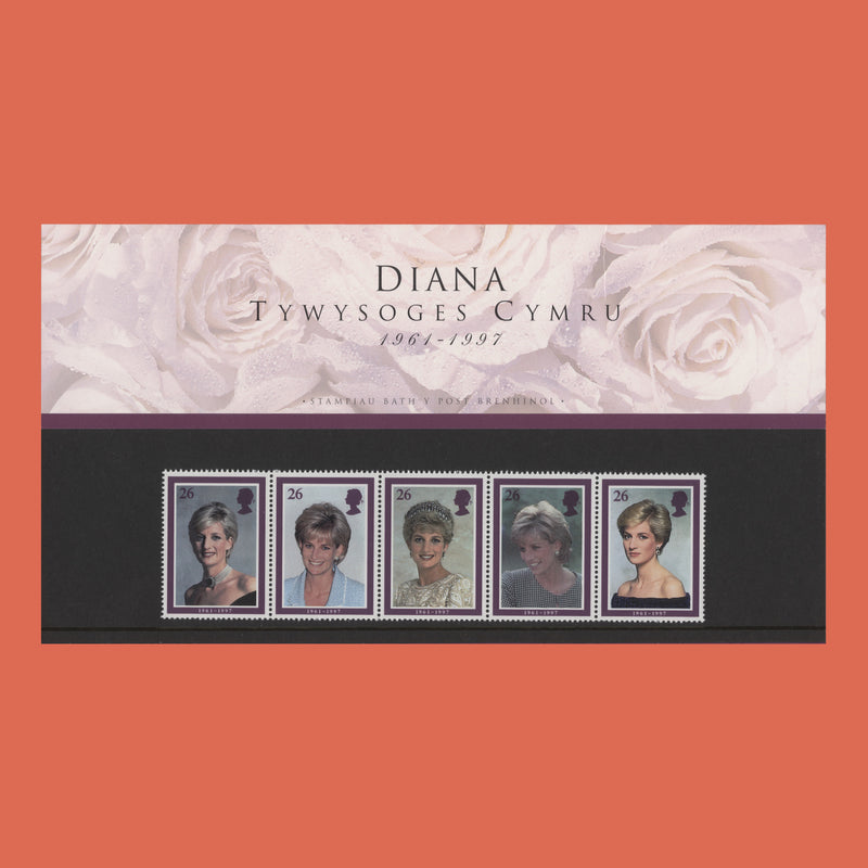 Great Britain 1998 Diana Commemoration presentation pack, Welsh