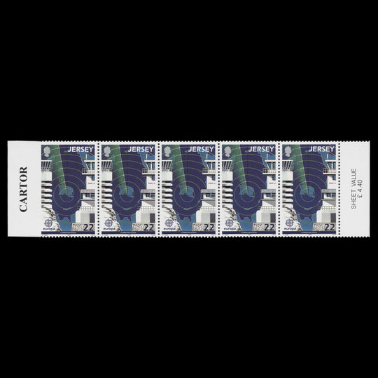 Jersey 1988 (Variety) 22p Transport & Communications imperf to margin