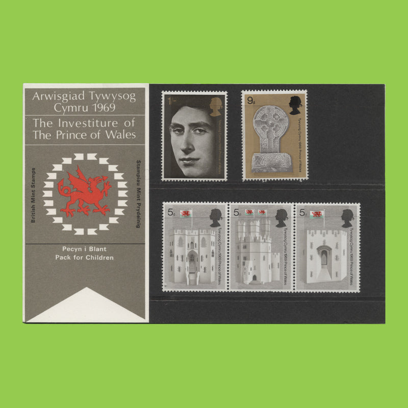 Great Britain 1969 Investiture presentation pack, dual language