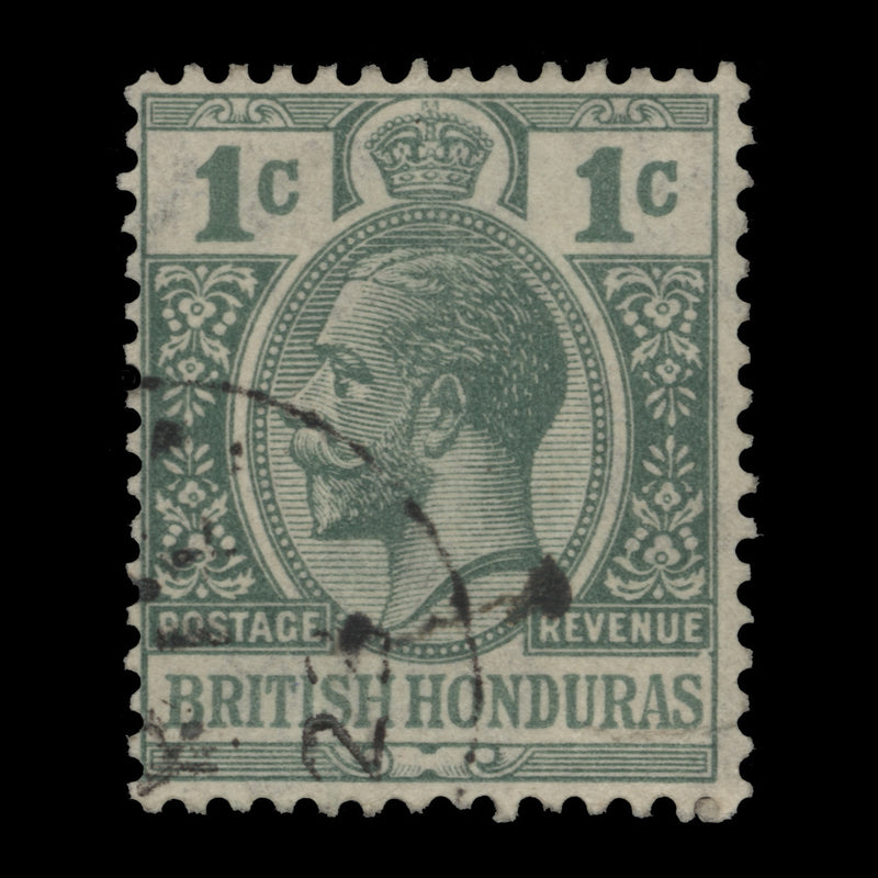 British Honduras 1921 (Used) 1c Green, script CA watermark