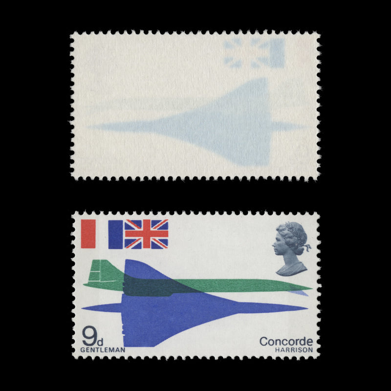 Great Britain 1969 (Variety) 9d First Flight of Concorde with ultramarine offset