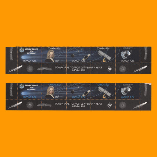 Tonga 1986 (MNH) Appearance of Halley's Comet strips