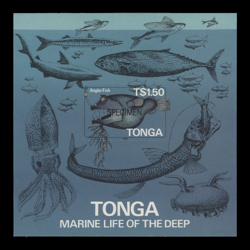 Tonga 1985 (MNH) Geological Survey SPECIMEN miniature sheet, die-cut