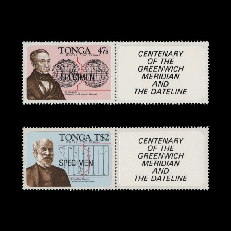 Tonga 1984 (MNH) International Dateline Centenary SPECIMEN set