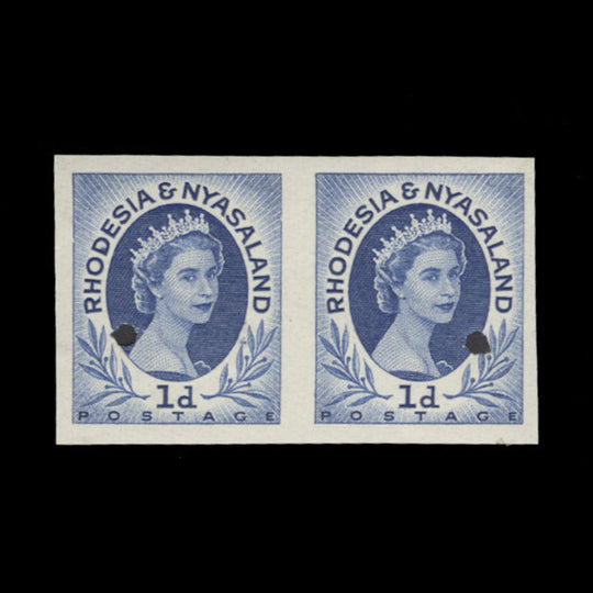 Rhodesia & Nyasaland 1954 (Proof) 1d Queen Elizabeth II