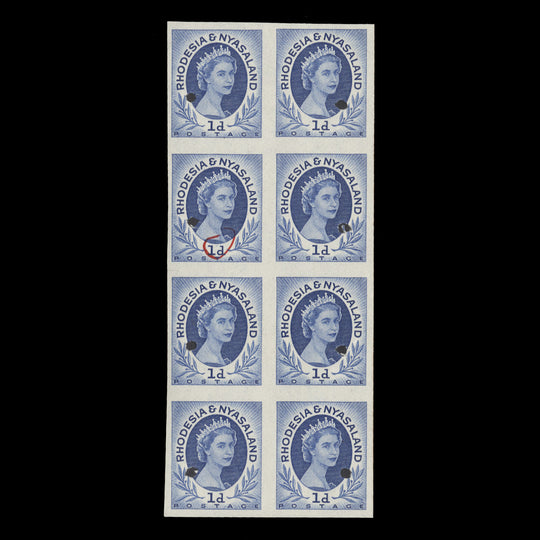 Rhodesia & Nyasaland 1954 (Proof) 1d Queen Elizabeth II