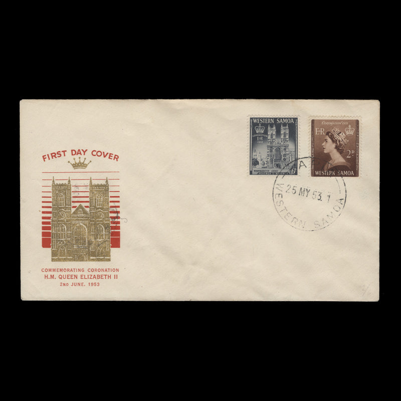 Samoa 1953 Coronation first day cover, APIA