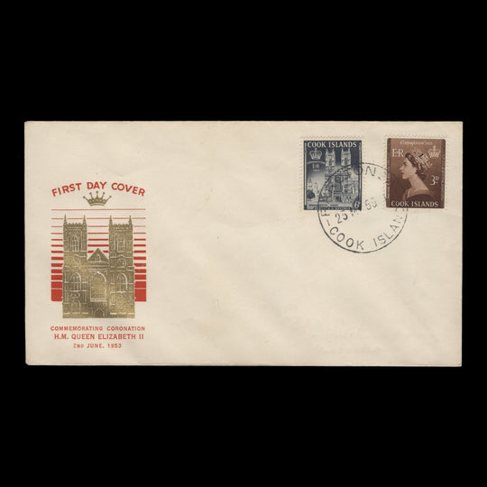 Cook Islands 1953 Coronation first day cover, RAROTONGA
