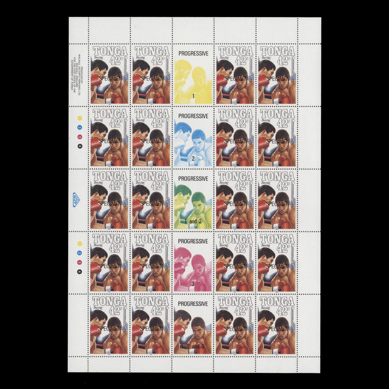 Tonga 1990 (MNH) Commonwealth Games, Auckland SPECIMEN sheets