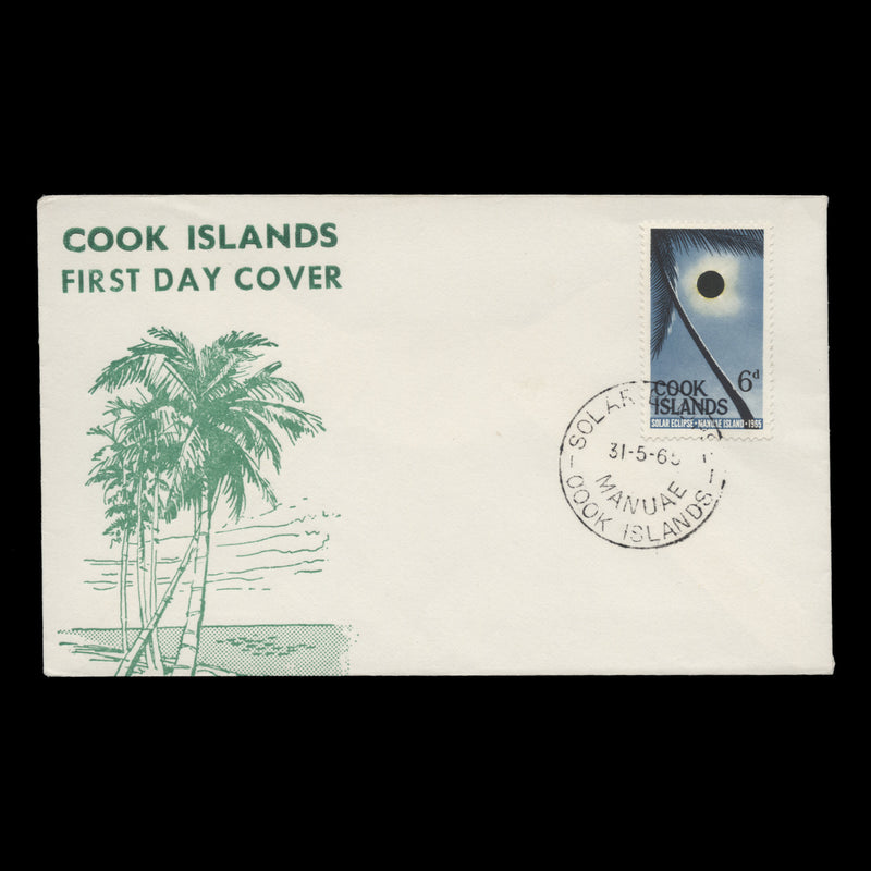 Cook Islands 1965 (FDC) 6d Solar Eclipse