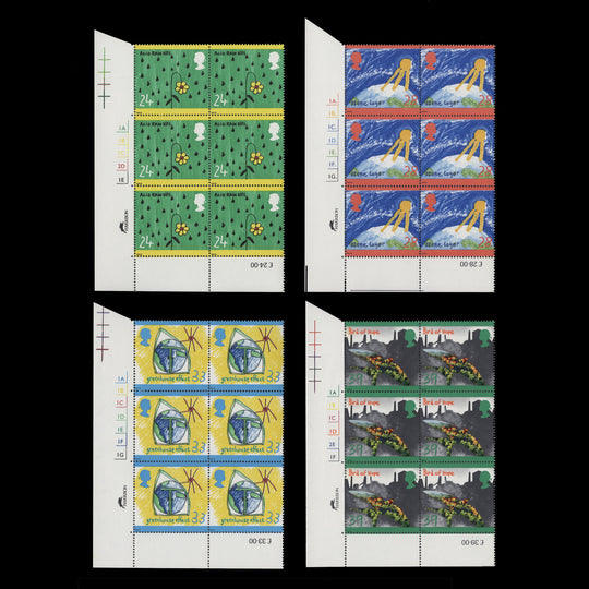 Great Britain 1992 (MNH) Protection of the Environment cylinder blocks