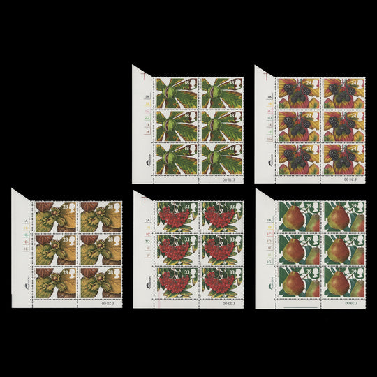 Great Britain 1993 (MNH) Autumn cylinder blocks