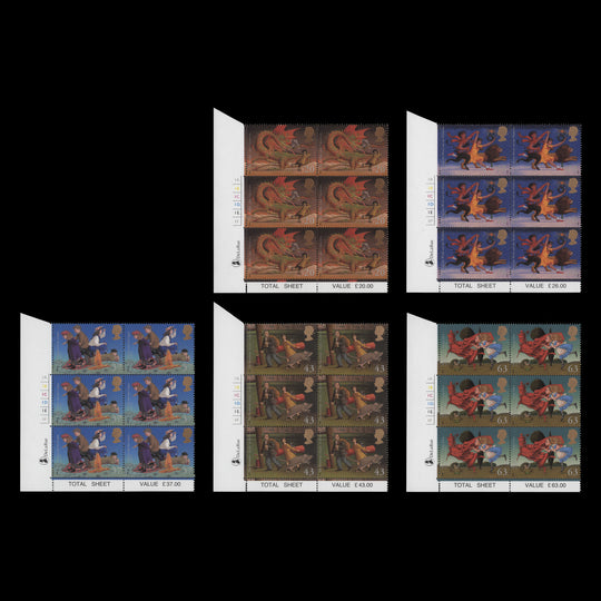 Great Britain 1998 (MNH) Children's Fantasy Novels cylinder blocks