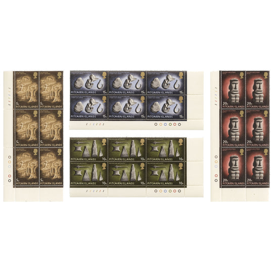 Pitcairn Islands 1971 (MNH) Polynesian Pitcairn plate blocks