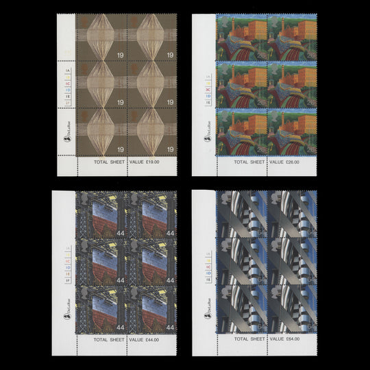 Great Britain 1999 (MNH) The Workers' Tale no-dot cylinder blocks