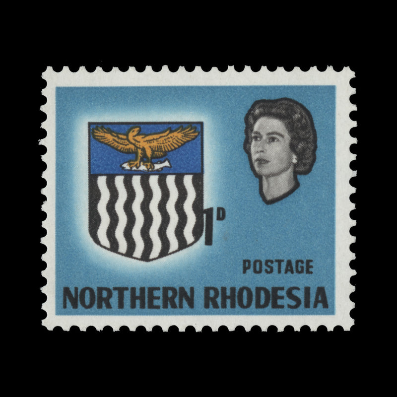 Northern Rhodesia 1963 (Variety) 1d Arms with black shift