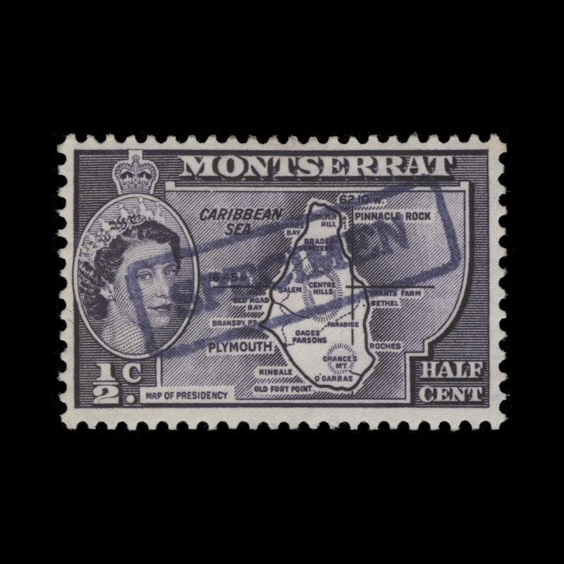 Montserrat 1956 (MLH) ½c Map of the Presidency SPECIMEN single