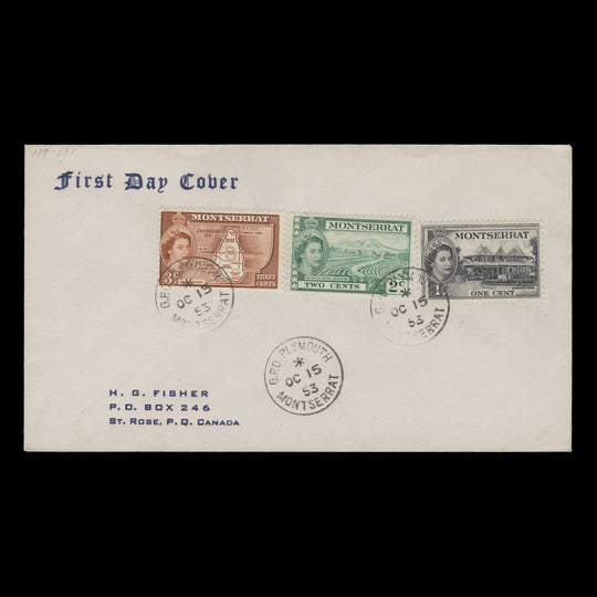 Montserrat 1953 (FDC) Definitives
