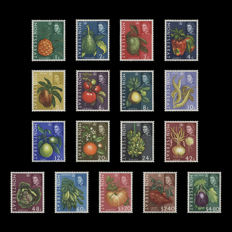 Montserrat 1965 (MNH) Crops Definitives, upright watermark