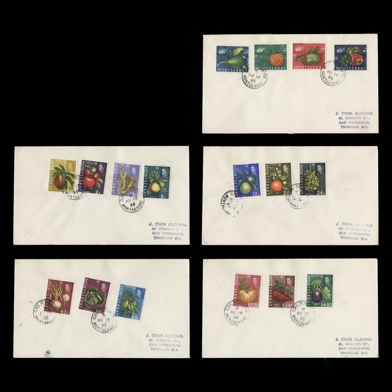 Montserrat 1965 (FDC) Crops Definitives, upright watermark