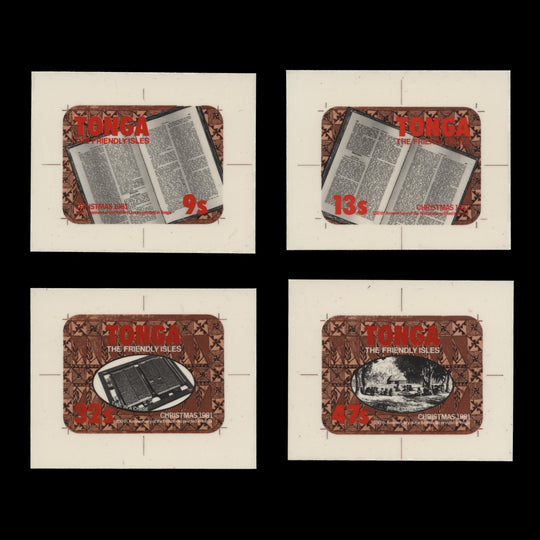 Tonga 1981 Christmas cromalin proofs