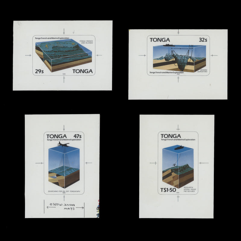 Tonga 1985 Geological Survey cromalin proofs