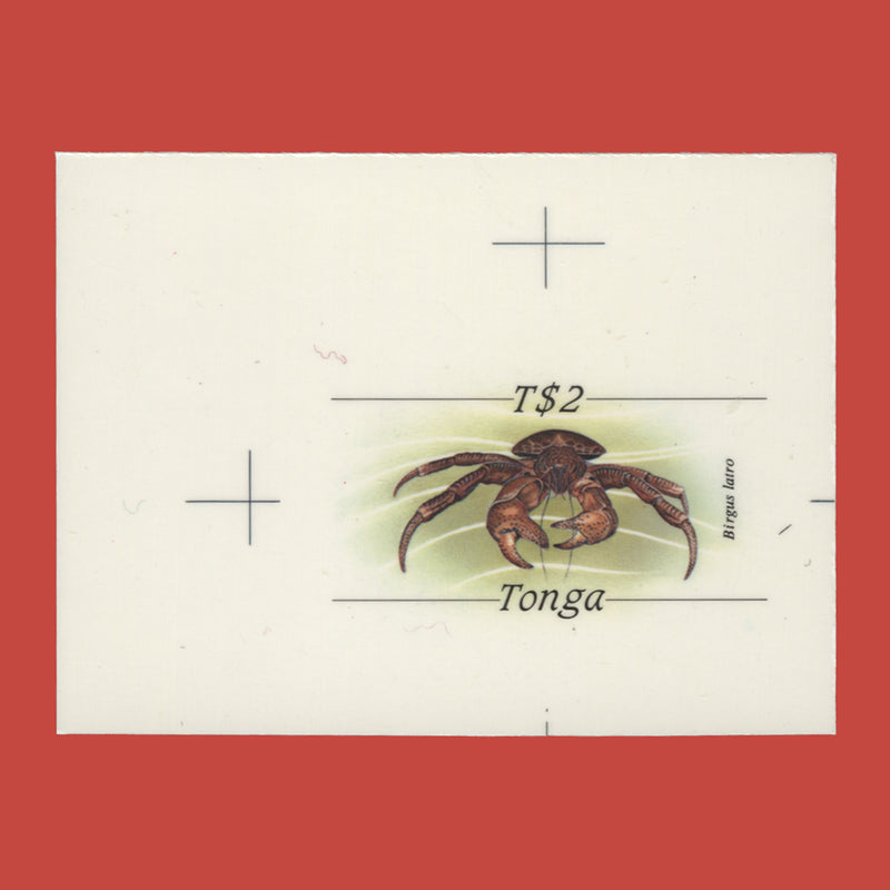 Tonga 1984 T$2 Coconut Crab cromalin proof