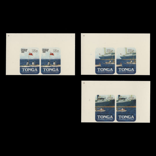 Tonga 1982 Christmas cromalin proof pairs